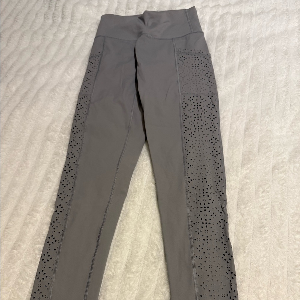 Aerie Gray Active Cutout Leggings